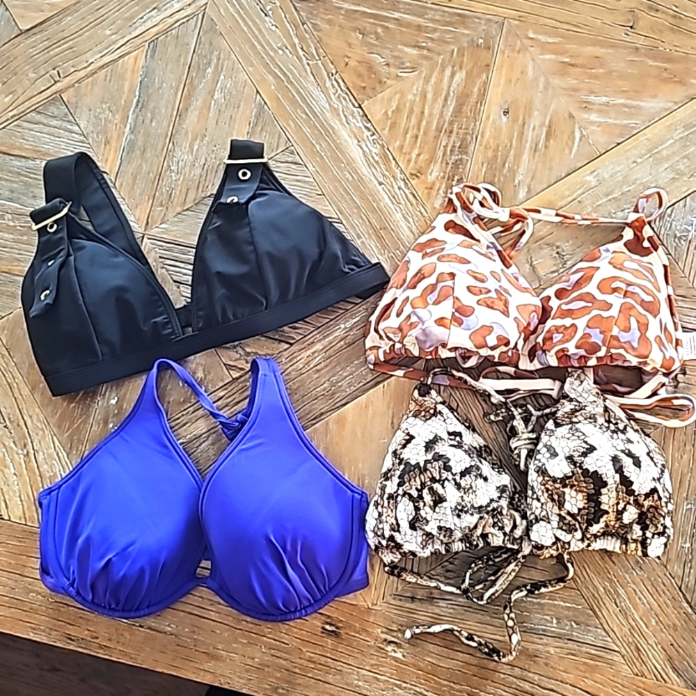 4 bikini bathing suit tops Victoria's Secret & Venus 32DD 34DD